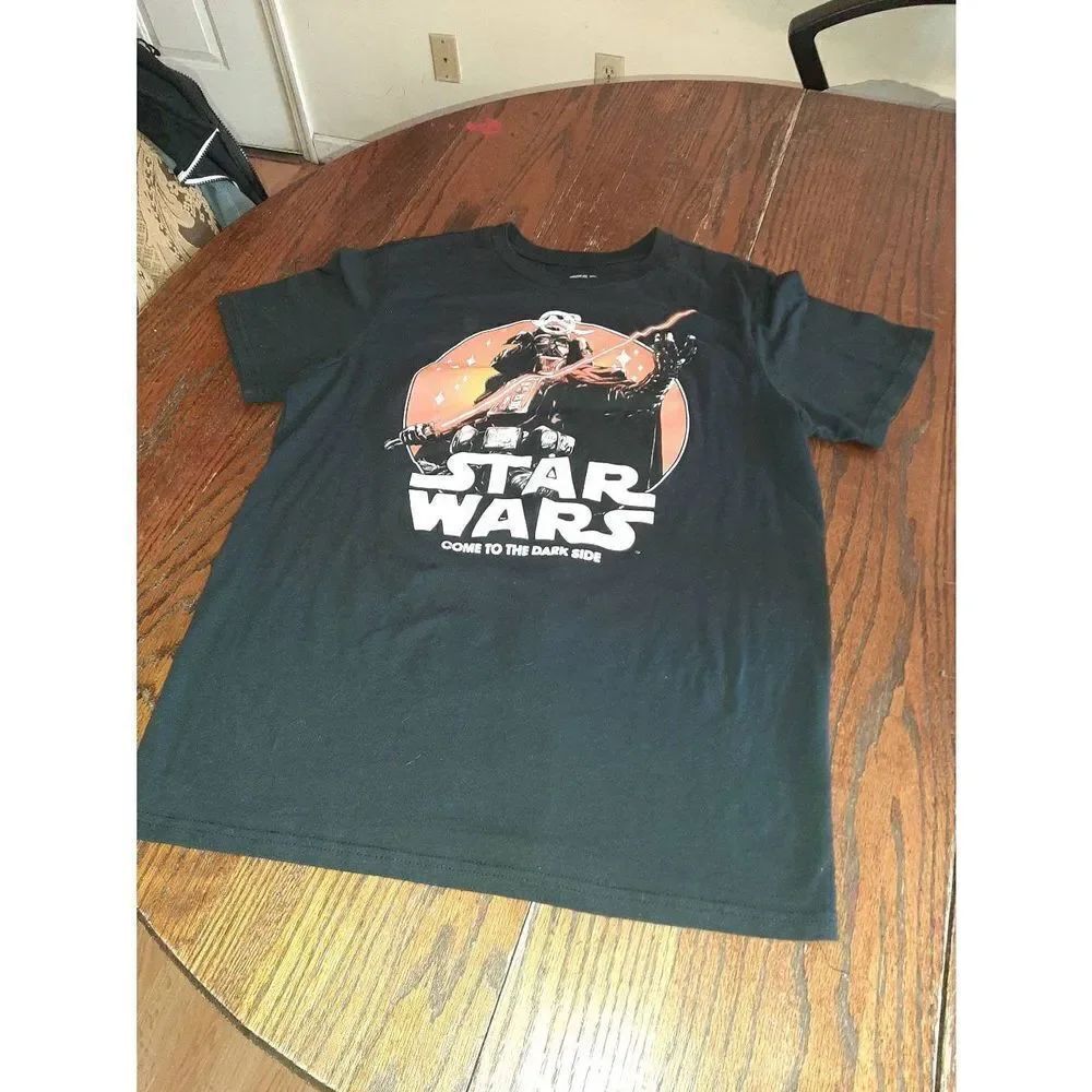 Large Fifth Sun Star Wars Come to Dark Side Black Short Sleeve Tee T-Shirt